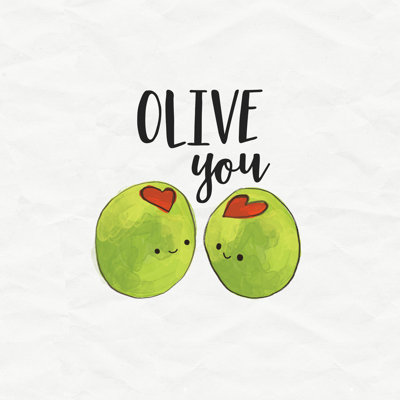 Olive You 3 - Wrapped Canvas Print