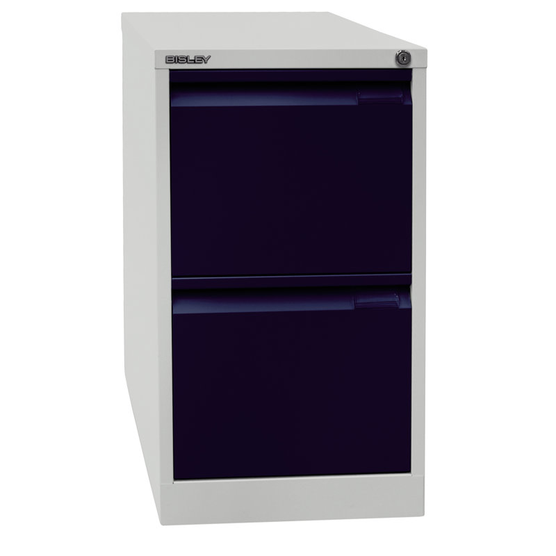 41.3cm Wide 2 -Drawer File Cabinet, Light grey/Oxford blue