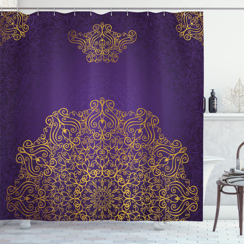 Shower Curtain with Hooks Included, 70"H x 69"W
