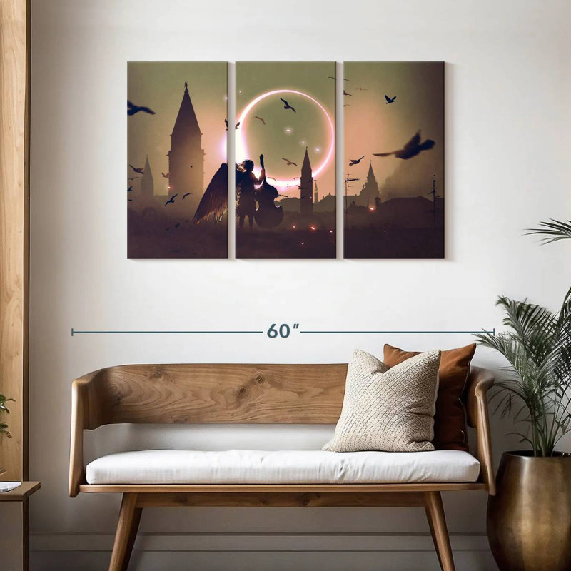 Leisha Dark Angels, 28" H x 45" W