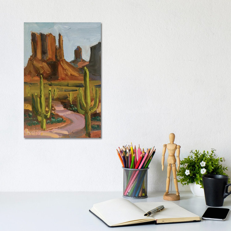 Paysage de canyon - reproduction d'art murale - toile tendue, 12" x 8", Gallery Wrapped Canvas, Sans cadre