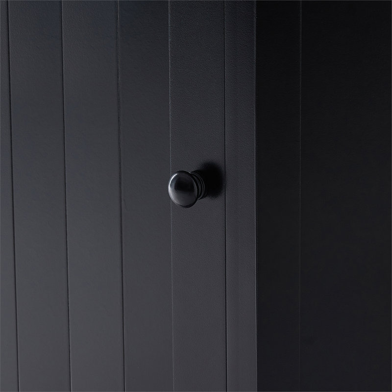 Armoire de rangement noire en coin Triangle, Noir