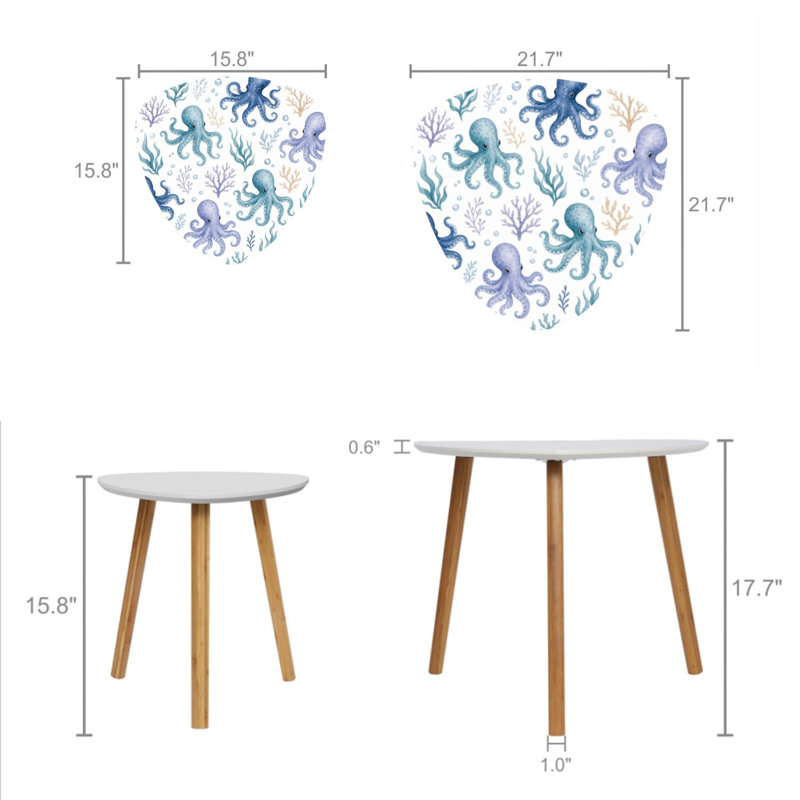 Ensemble de 2 tables basses gigognes Triangle