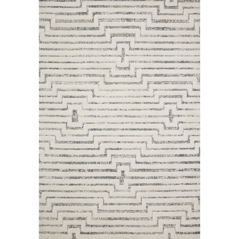 Tapis ivoire à motif géométrique Divers, Rectangle 6 pi 7 po x 9 pi 2 po