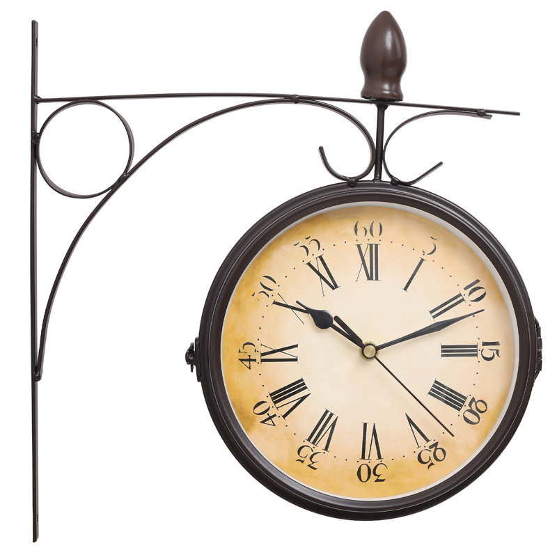 Hamil Metal Wall Clock, 31cm H x 29cm W x 8.2cm D