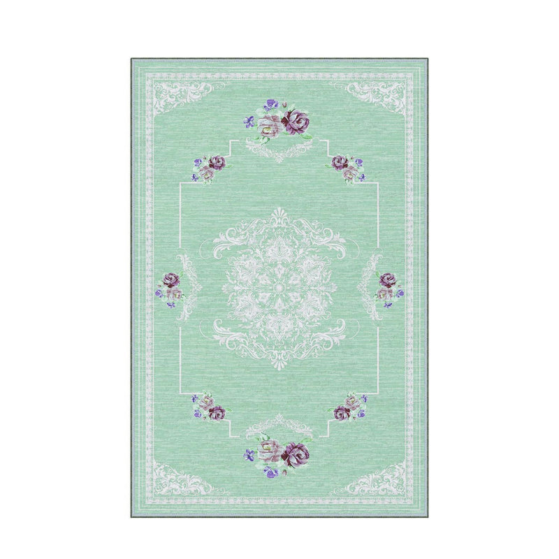 Luxurious 3D Printed Woven Carpet, 55.1 x 86.6 inches | 100% Polyester, Antibacterial, Machine Washable | Non-Slip PVC Felt Dot Underside, 0.3 in Pile Height | Perfect for Living Room, Bedroom & Home Decor