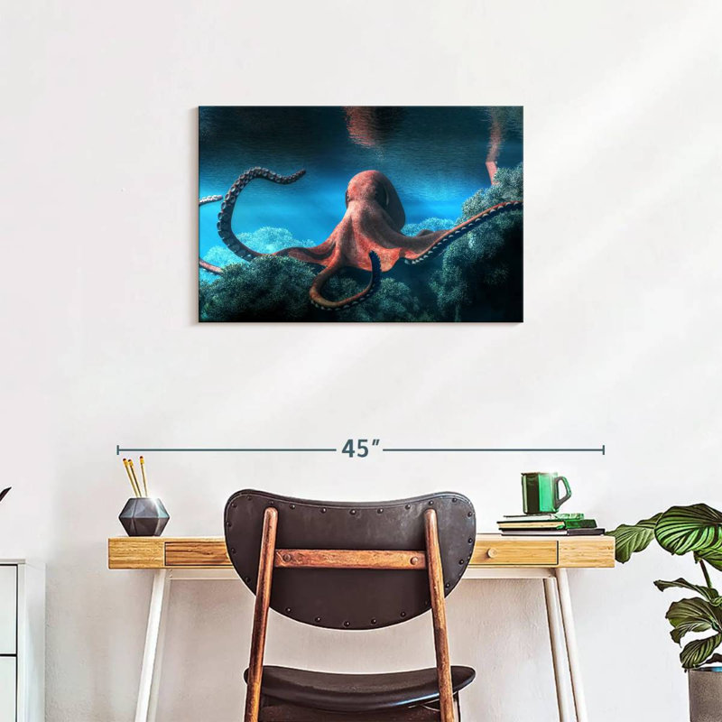Adult Octopus, 20" H x 30" W