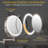 Teejay Modern Round LED Lighted Magnifying Bathroom Wall Mounted Makeup Mirror, Nickel-213531772