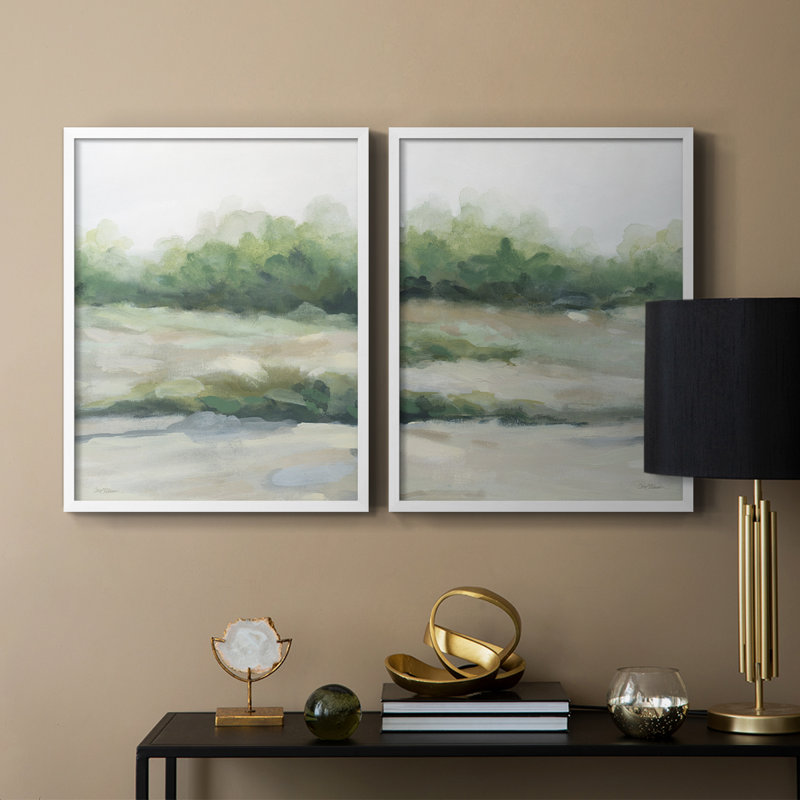 «Faded Morning I», reproduction encadrée de qualité supérieure - prête à être accrochée - aucun clou requis - aucun clou requis