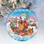 Holiday Splendor 5.5'' Handmade Glass Ball Ornament-109187347-110327058