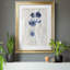 Indigo Botanical IV par J Paul - reproduction d'art sur papier encadrée-2067103886-2067103889