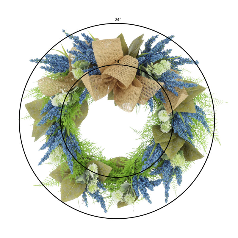 24'' Wreath Arranged with Heather and Thistle