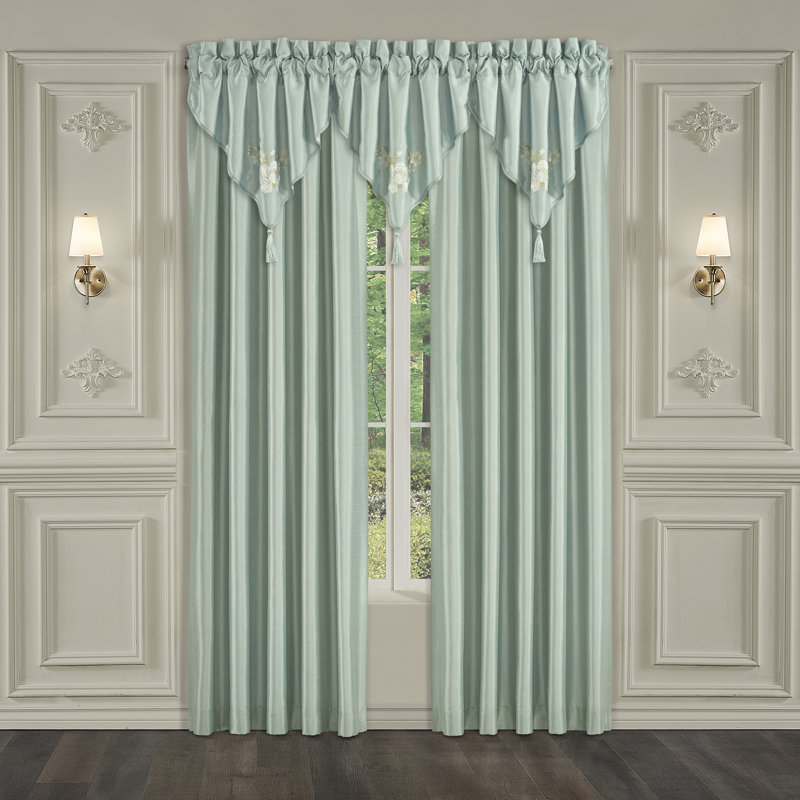 Standard Spa Blue Polyester Twin Curtain Panel Pair