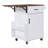 Kitchen Island with Drop Leaf, Open Side Rack, One Drawer and Towel Rack-1052081476
