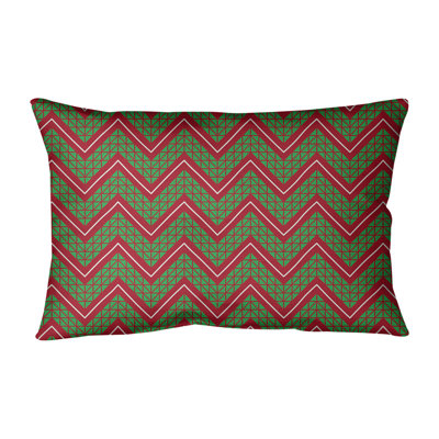 Coussin lombaire à chevrons