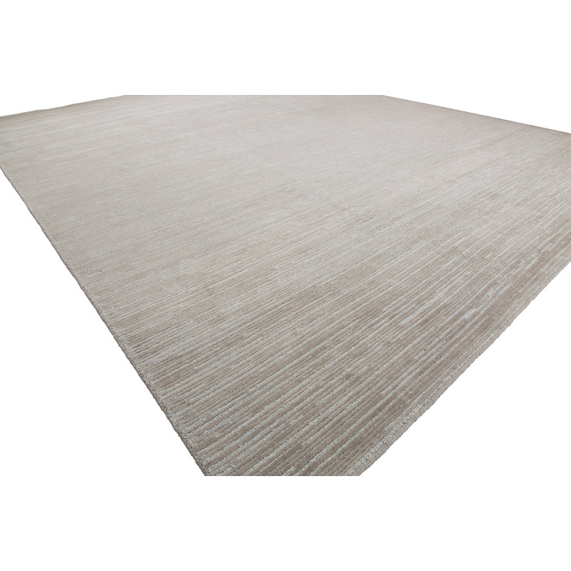 Tapis gris noué à la main Ritz, Rectangle 9 pi x 12 pi