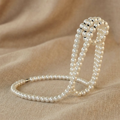 Decorative Pearl Wine Bottle Rack, Floating Wine Bottle Holder For Tabletop