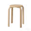 Ensemble de 4 tabourets empilables, tabourets empilables en bois cintré, chaises rondes sans dossier pour la salle à manger, la cuisine et la salle de classe