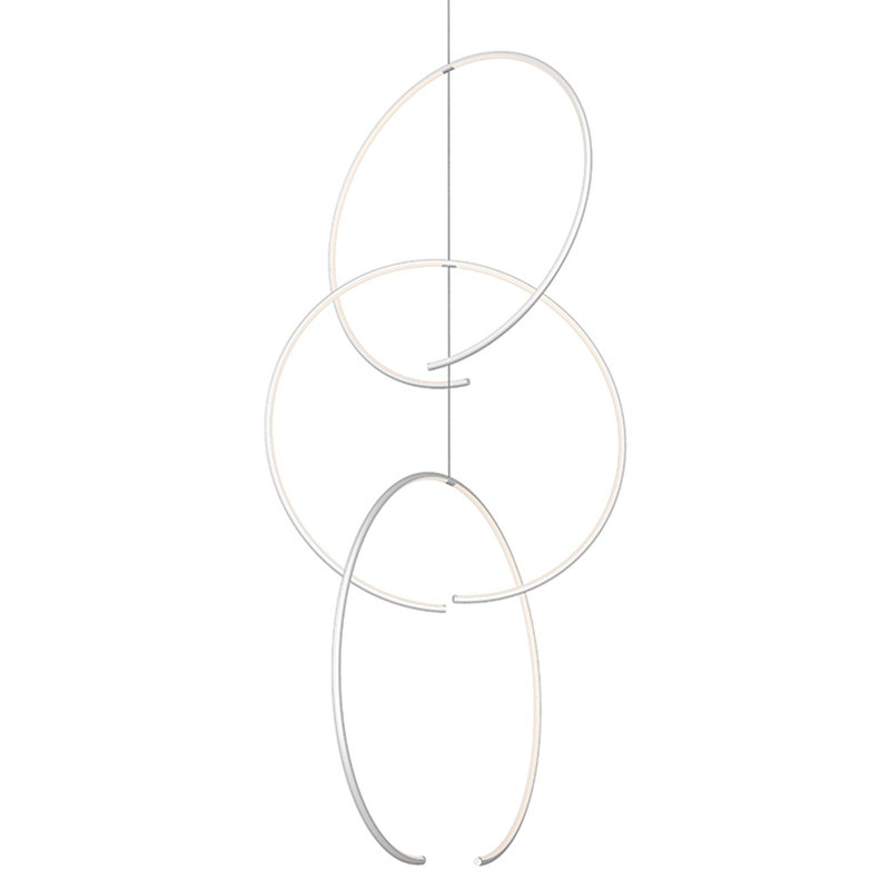 Torc 3 - Light LED Chandelier, Satin White