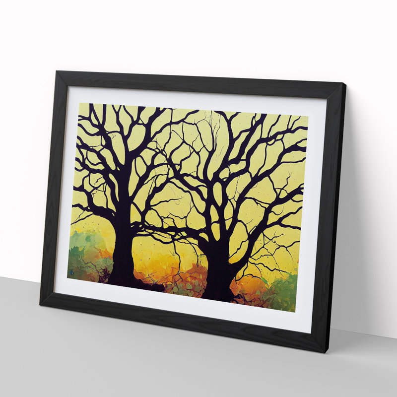 Beauteous Trees - Single Picture Frame Print, Black Framed, 46cm H x 64cm W x 2cm D