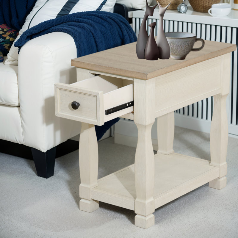 Table de bout polyvalente avec compartiment de rangement caché, facile à assembler, convenant à la chambre à coucher ou au salon