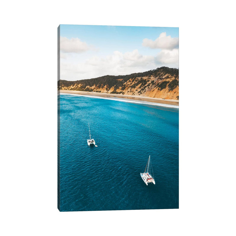 Coloured Sands Beach Boats by James Vodicka - Wrapped Canvas Gallery-Wrapped Canvas Giclée, 101.6cm H x 66.04cm W