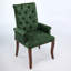 Chaise d'appoint à structure en bois, chaise d'appoint rembourrée avec pieds incurvés en bois massif-133578383-133578384
