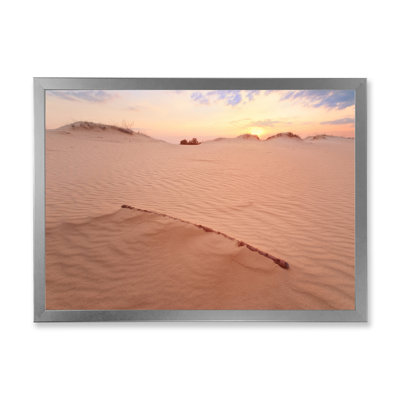 Coucher de soleil sur des dunes de sable - Photographie sur toile