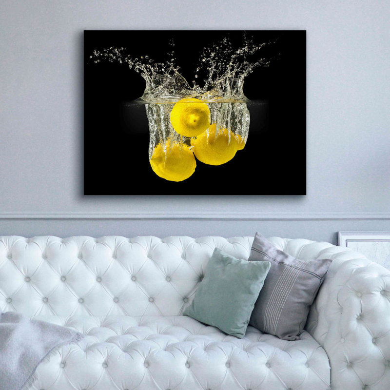 Latitude Run® «Lemon Splash» par Epic Portfolio, estampe numérique sur toile, H 40 po x l 54 po x P 1,5 po