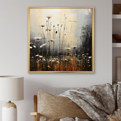 Minimalisme dans un pré au crépuscule, impression sur toile