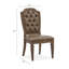 Chaise d'appoint en tissu touffeté brun Kade