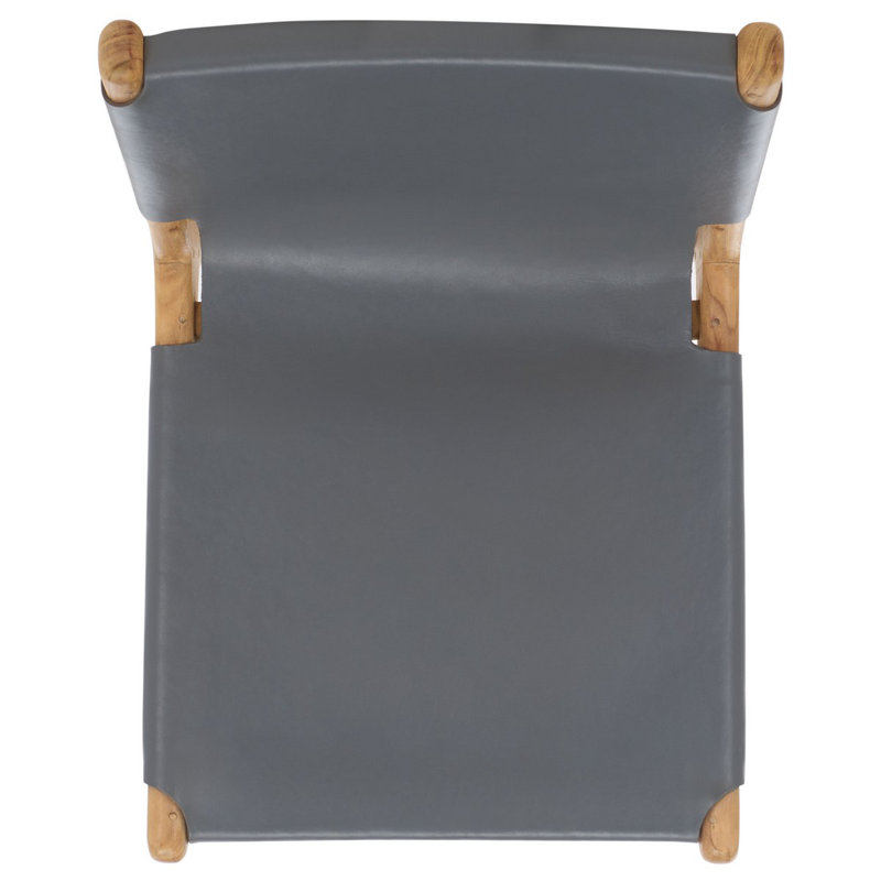 Cassaphina Leather Dining Chair, Gray