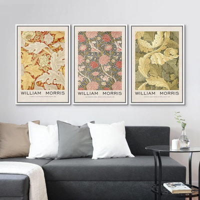 Classical Artwork " William Morris " 3 - Pieces