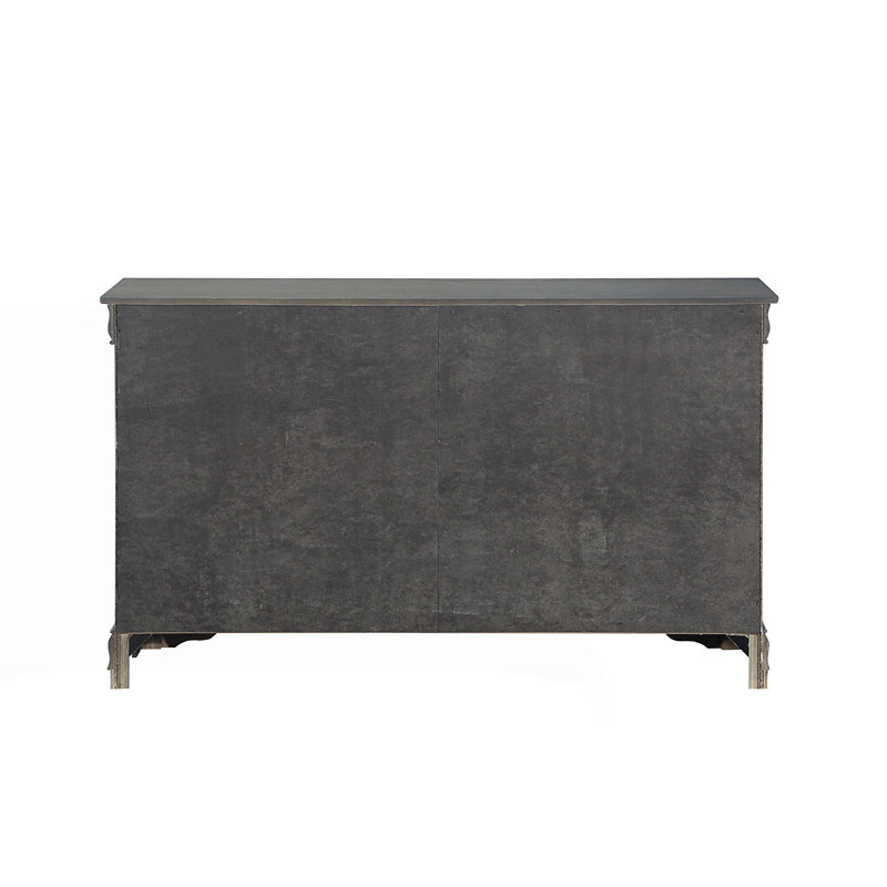 Commode élégante avec 6 tiroirs spacieux, Gris foncé