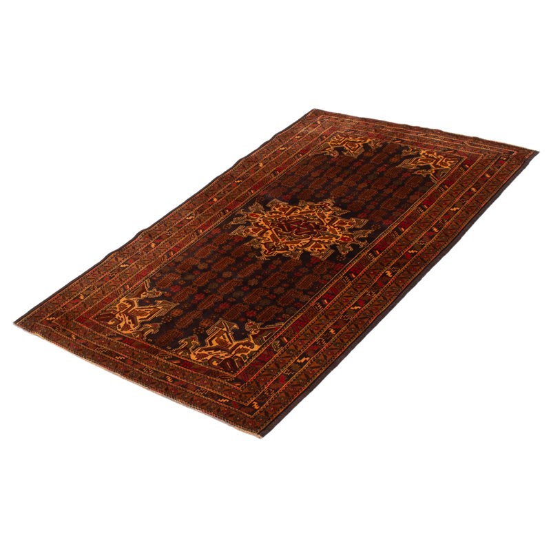 Teimani Black Rug 3'8" x 6'7"