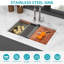 Évier de cuisine encastrable 30 po - éviers de cuisine 30 po 19 po x 9 po à simple cuve en acier inoxydable de calibre 16