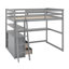 Lit mezzanine double avec bureau et tablettes-1044064941