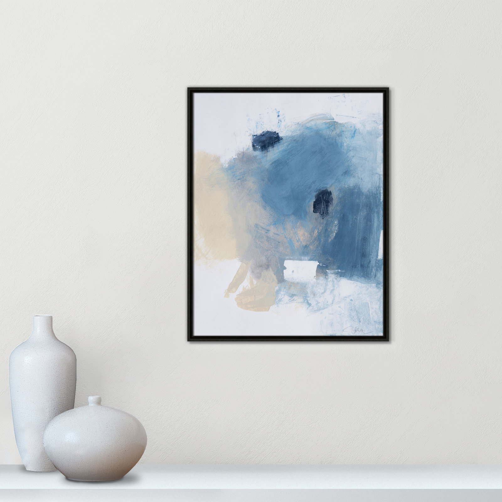 Coastal Carnival Collection "Coastal Carnival I" Print, Espresso Floater Framed Canvas, No Mat, 29.5" H x 23.5" W x 2" D