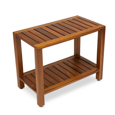 Banc de douche en teck de 24 po de largeur