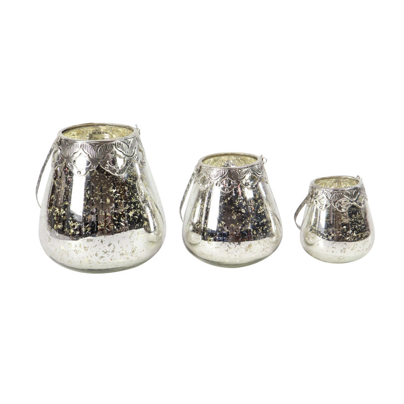 Modern Round Glass Votive Set
