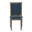 2 chaises de salle à manger bleu marine - Tissu, support bleu solide (2) Élégant et pratique-2091703924