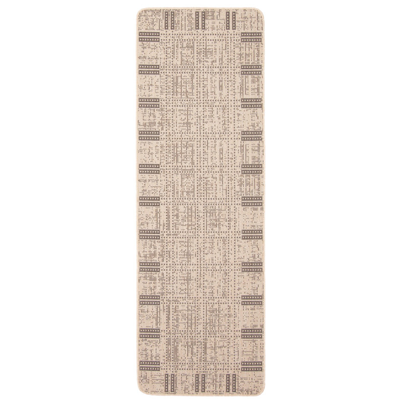Tapis brun clair intérieur / extérieur Bralon, Tapis de couloir 2 pi 2 po x 6 pi 7 po