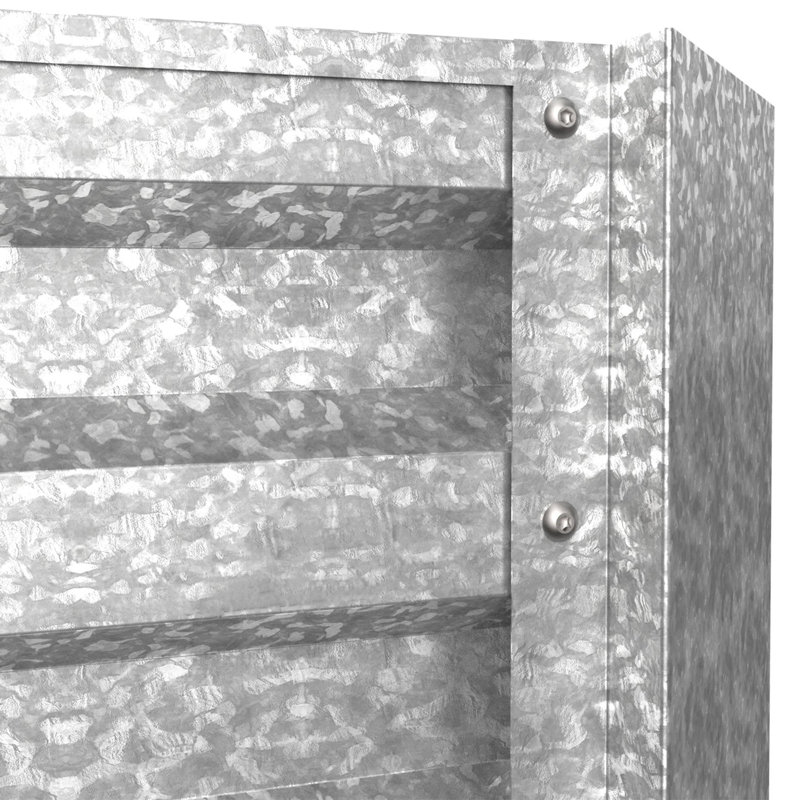 Silver Galvanized Iron Raised Garden Bed for Outdoor Plants