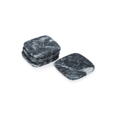 Elphaba Marble Square 4 Piece Coaster Set