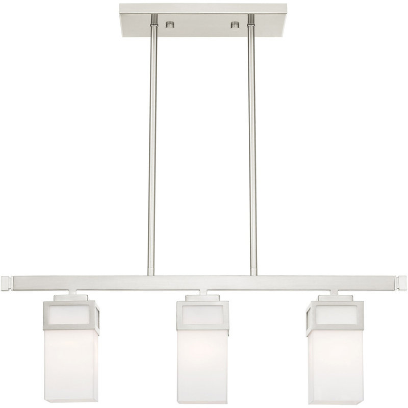 Lustre classique à 3 lumières avec détails en cristal Bakary