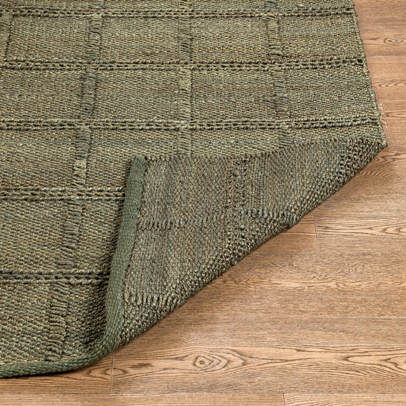 Aberdeen Handwoven Jute Accent Rug, Rectangle 9' x 12', Green