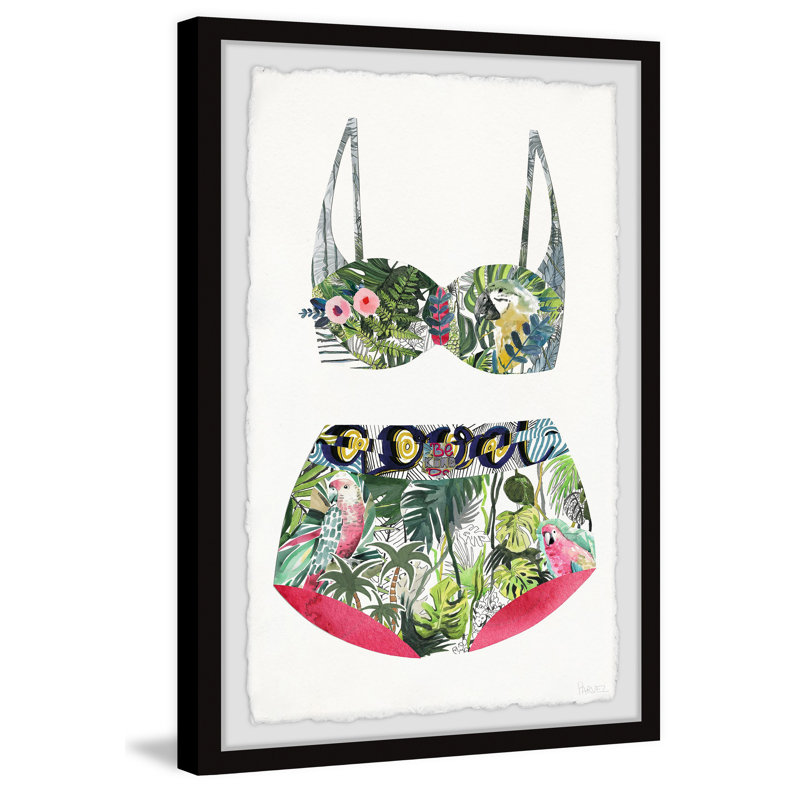 Tropic Paradise Swimsuit by Parvez Taj - Single Picture Frame Painting, 30cm H x 20cm W