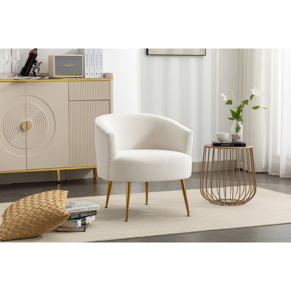 Mercer41 Vastah Velvet Barrel Chair - Wayfair Canada