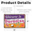 Enseigne en plastique 8 po x 12 po Welcome To Paradise Vintage Style (paquet de 2)