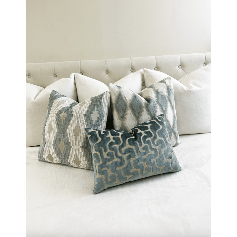 Housse de coussin en velours Sage Harlequin, H 22 po x l 22 po